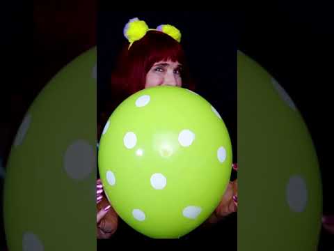 ASMR: Blowing Up/Inflating/Tapping/Popping Yellow Balloon  #shorts