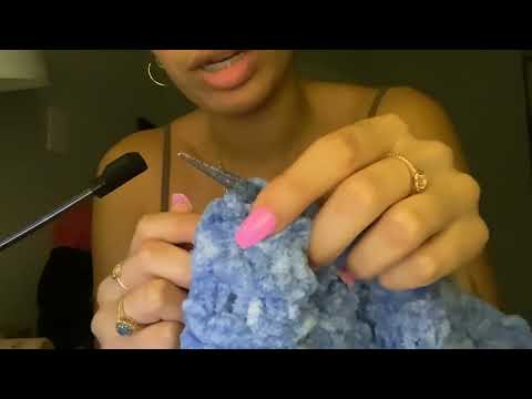 ASMR knit with me