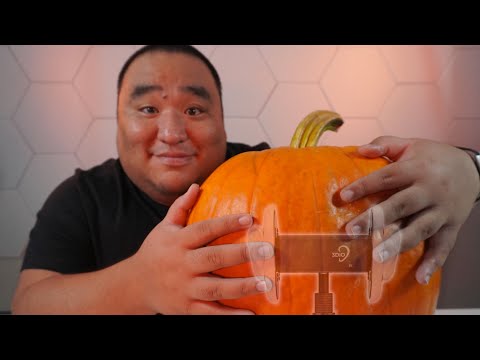 ASMR - I Put a 3Dio Microphone inside a Pumpkin 🎃 (Tapping and Scratching)