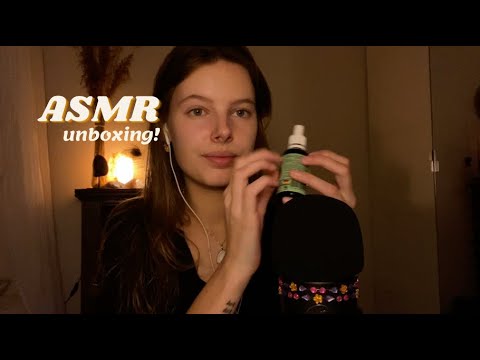 ASMR unboxing stuff I got for my dog! (tapping, whispering, crinkle sounds)