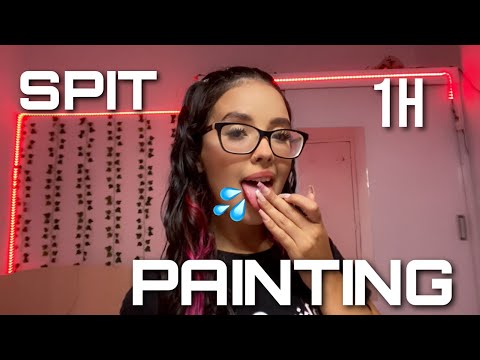 ASMR - INTENSE SPIT PAINTING YOUR FACE | 1H wet mouth sounds 💦
