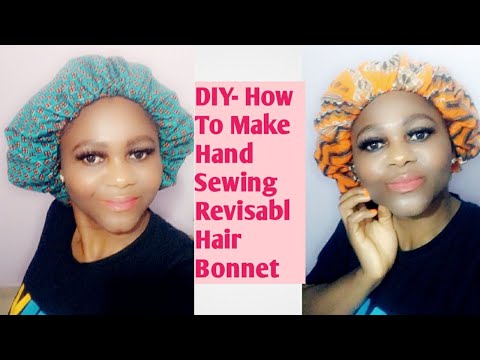 DIY-How to make Revisable Hair Bonnet - NO SEWING MATCHING/ Pat Patosky Tv