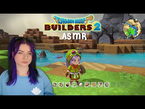 [ASMR] Cozy Island Tour 🏝️ Dragon Quest Builders 2 🏝️ Whispering, Mouse Clicking, Keyboard Sounds