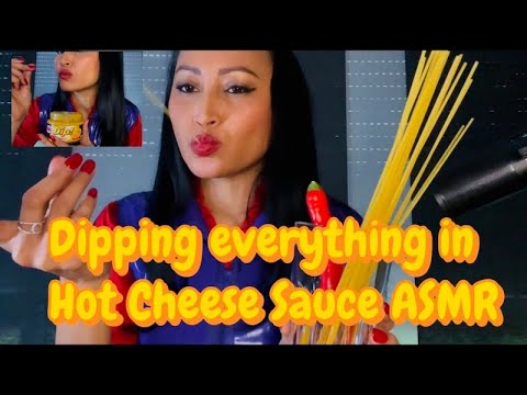 ASMR | Woman in Latex Dress Eating The Strangest Things For Lunch RAW SPAGHETTI ??!!
