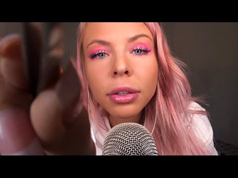 ASMR CLOSE UP - DOING YOUR EYEBROWS WITH INAUDIBLE WHISPERING (“Spoolie, spoolie”)