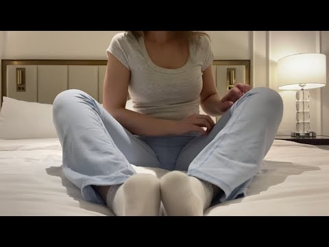 ASMR Fabric Scratching on Leggings and Ribbed Top