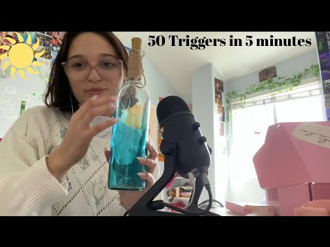 ASMR 50 Triggers in 5 minutes (fast and aggressive) ⚡️