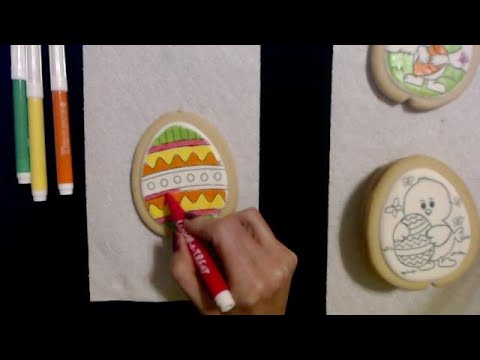 ASMR | Coloring Easter Cookies (Whisper)
