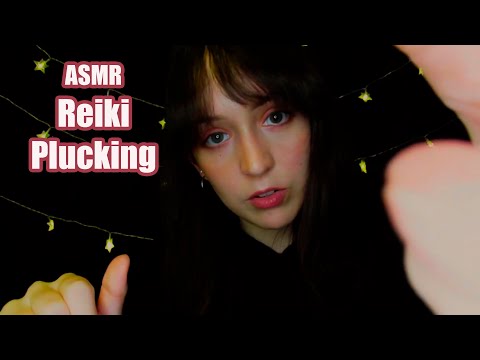 ⭐ASMR Reiki Plucking Session on a Rainy Night (Mouth Sounds, Soft Spoken, Hand Movements)
