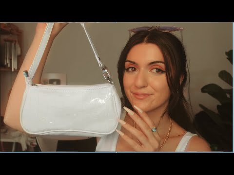 ASMR Shein try on haul (tapping, scratching, purse tapping, fabric scratching)