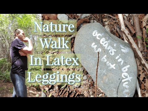 ASMR - Short Lo-Fi Latex Leggings Nature Walk - No Talking, Latex & Nature Sounds, #Shorts