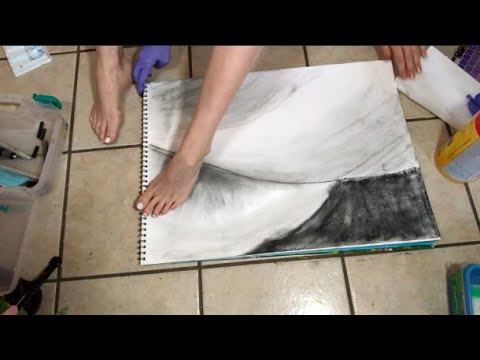 DRAWING WITH MY FEET PART 1 (No Talking)