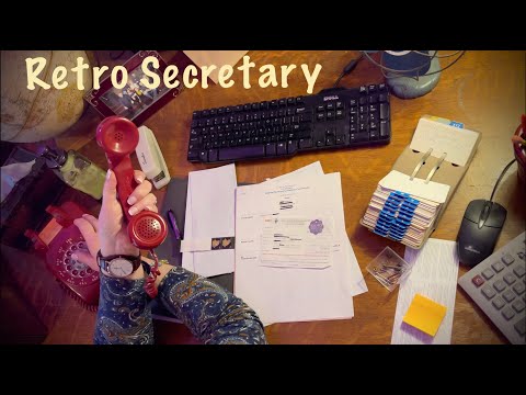 ASMR Request/Secretary Roleplay (Whispers & Soft Spoken) Gentle gum chewing/Retro phone dialing!
