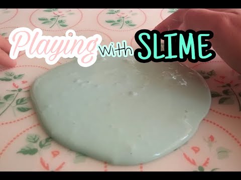 Playing with sticky slime | ASMR No talking