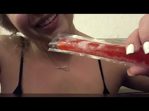 ASMR popsicle eating intense mouth sounds