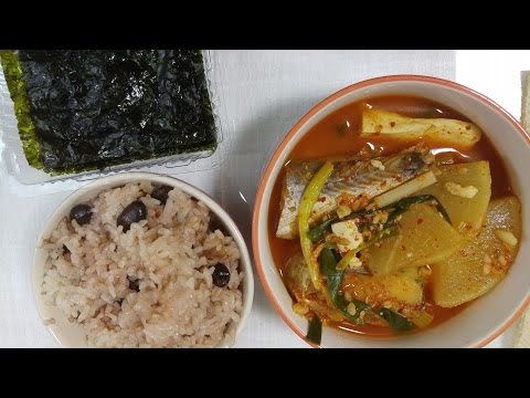 ASMR: Pollack Stew 동태찌개 조미김 이팅사운드 집밥 한식 먹방 Seasoned Laver Rice Korean Food Eating Sounds Mukbang