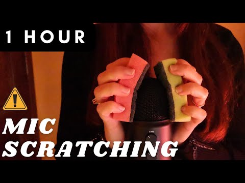 ASMR - [+1 hour ] MIC SCRATCHING WITH SPONGES (Squeezing, Scratching sponges) | BRAIN MASSAGE