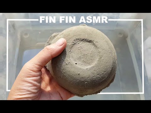 ASMR : Cement Coated Sand Crumble in Water #256