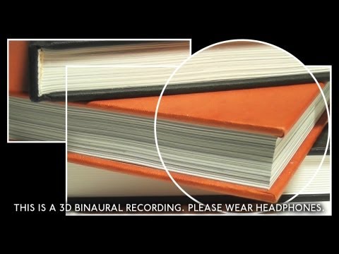 92. 3D Turning Pages (Binaural - Wear Headphones) - SOUNDsculptures (ASMR)