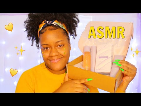 ASMR - ♡✨ FENTY BEAUTY SKIN UNBOXING + RELAXING TAPS & WHISPERS ✨♡