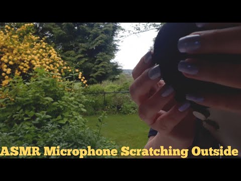 ASMR Microphone Scratching Outside-No Talking