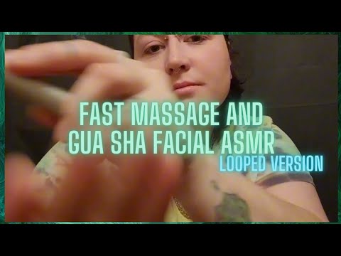 Fast and Aggressive ASMR Massage 🖤💤 Personal Attention Facial Treatment ASMR No Talking -Looped
