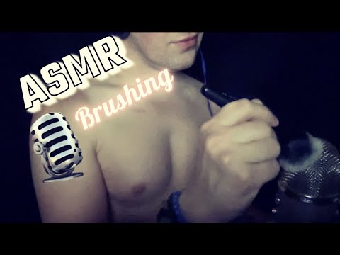 ASMR Mic Brushing - Male Whispering