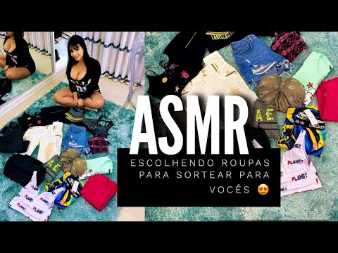 ASMR Separando roupinhas para Sorteio no Instagram ASMR Clothing Try-On Haul ♡