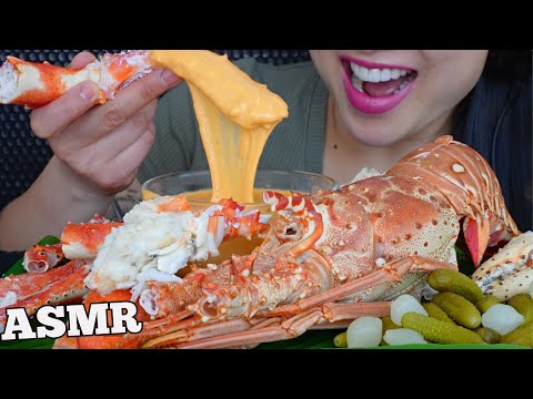 ASMR KING CRAB + GIANT LOBSTER + CHEESE SPICY SEAFOOD SAUCE (EATING SOUNDS) NO TALKING | SAS-ASMR