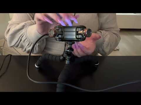 ASMR | Tascam DR-40X mic tapping and scratching, no talking