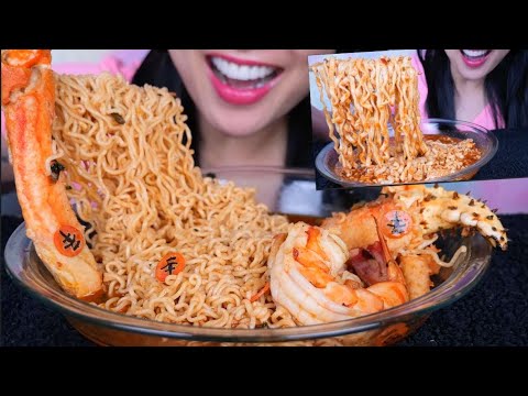 SPICY SEAFOOD NOODLES *LUNCH AND DINNER (EATING SOUNDS) NO TALKING | SAS-ASMR