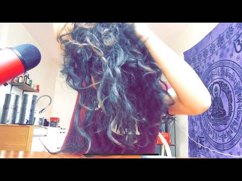 Playing with my Vegan Thick Black Curly Hair Asmr