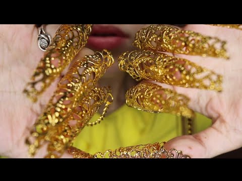 ASMR lens tapping with claw rings / finger armor