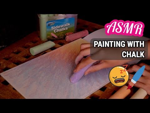ASMR Painting With Chalk - Whispered