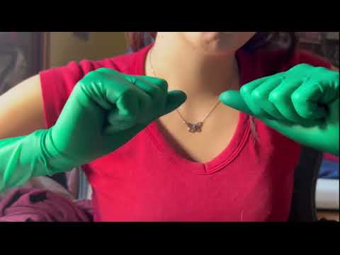 ASMR green latex biogel gloves
