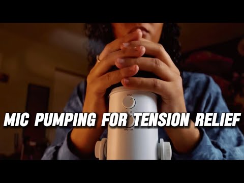 Mic Pumping ASMR with 2 HANDS 🙌🏽 Palm Rubbing + Swirling for tension relief