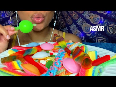 ASMR | Eating Frozen Candy 🥶🍭❄️ |  Smacking + Rain Sounds 🌧