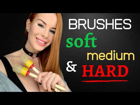 ASMR ❤️ Brushes: Soft, Medium and Hard, Which do you like best? 🧹❓ No talking 🤐 3 dio 🎤