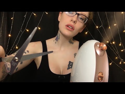 ASMR Satisfyingly Simple Series | Calming & Quiet HAIRCUT & FACIAL STEAM For Relaxation & Sleep
