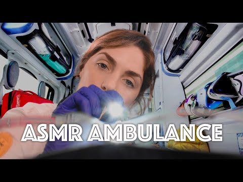 ASMR Ambulance | Concussion (medical/doctor roleplay)