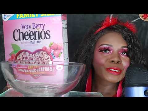 VERY BERRY CHEERIOS ASMR EATING SOUNDS (2020)