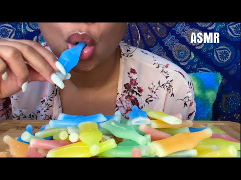 ASMR | Nik-L-Nips Wax Candy Bottles 🧡 *Smacking*