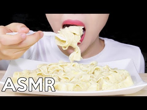 ASMR CREAMY PASTA Tagliatelle Alfredo 크림파스타 리얼사운드 먹방 Eating Sounds