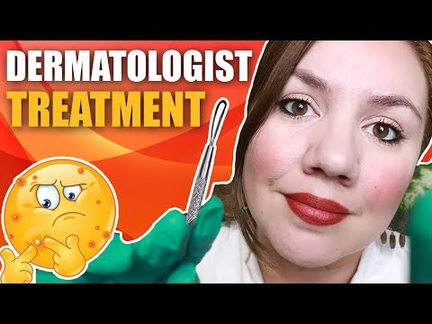 ASMR Inch by Inch Dermatologist Acne Exam and Treatment / Steam Sounds, Latex Gloves and Extractions