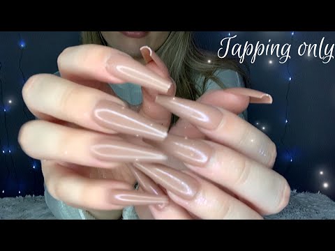 ASMR- relaxing tapping triggers 💜 (long nails)