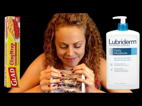 Ear Cupping, ASMR Ear Massage with Lotion Sounds and Plastic Wrap Crinkling 3Dio Ear to Ear Whisper