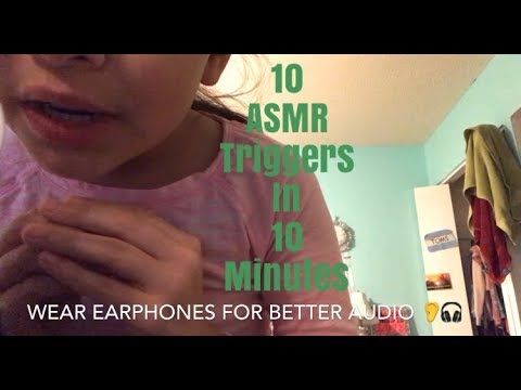10 ASMR triggers in 10 minutes!!
