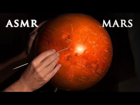 ASMR 1hr Exploring Mars | History & Globe Tracing | Drawing Martians