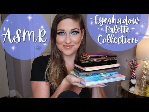 ASMR | Eyeshadow Palette Collection (Part 1) | Whispers, Tapping, & Scratching
