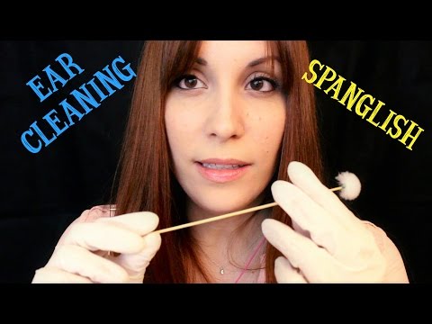 ASMR ☾ Ear Cleaning Roleplay / Limpieza de Oídos ~ Spanglish Whispering ~ Binaural